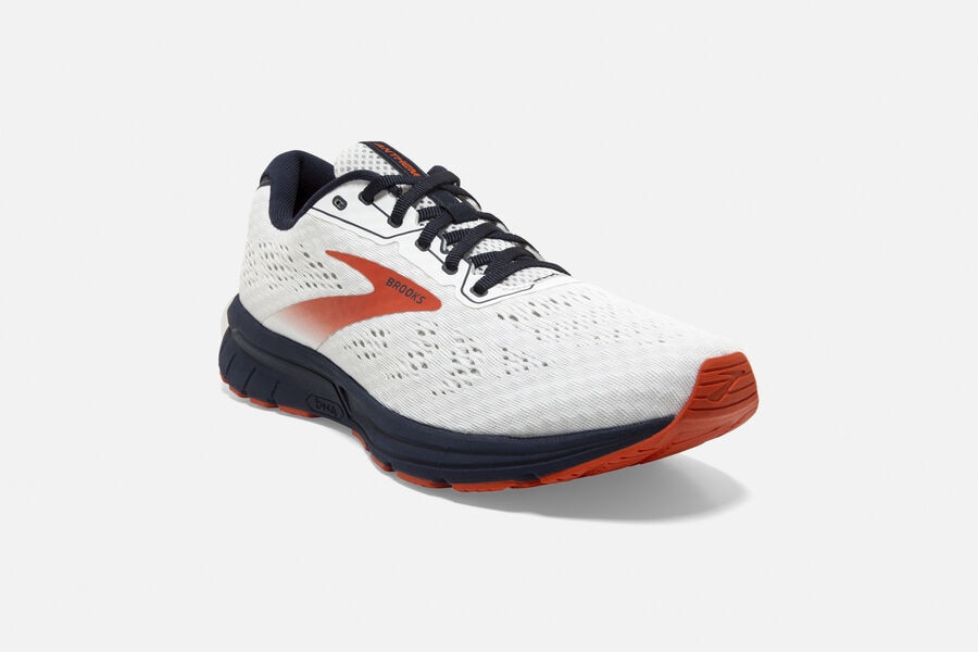 Brooks Israel Anthem 3 Road Running Shoes Mens - White/Red - BZY-748150